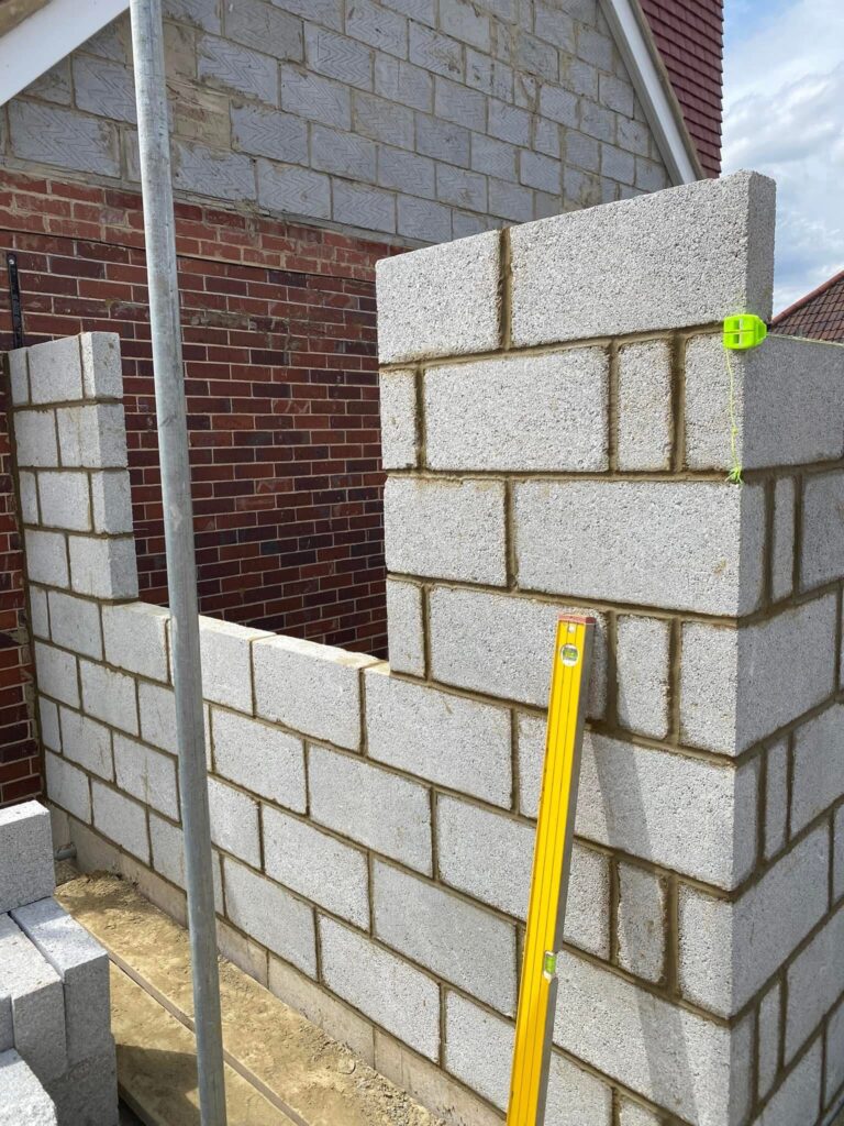 Dagenham: RM8 Double store extension 300mm block work cavity wall