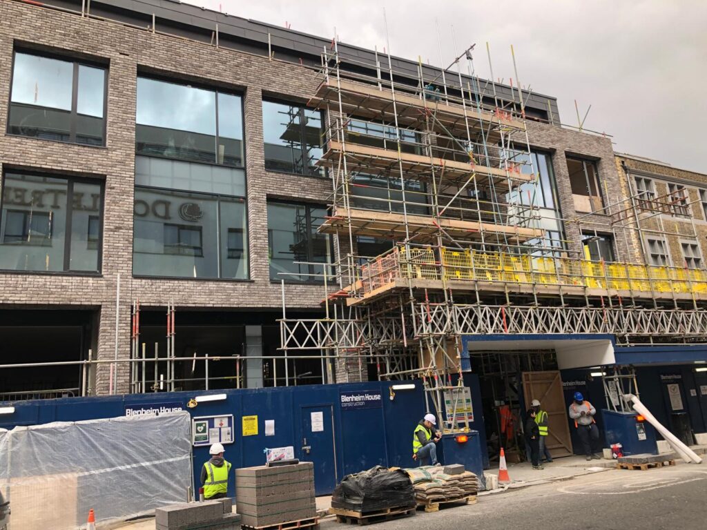 Angel London: N1 Brickwork facing the front of the building