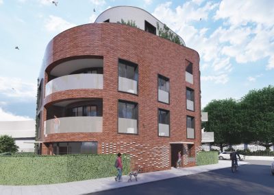 Brickwork at Thessaly Road SW8 4HR